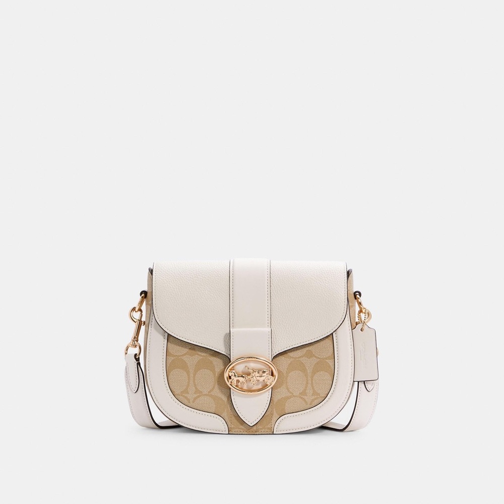Coach Crossbody Leather Georgie Handbag & Matching Coach Wallet NWOT
